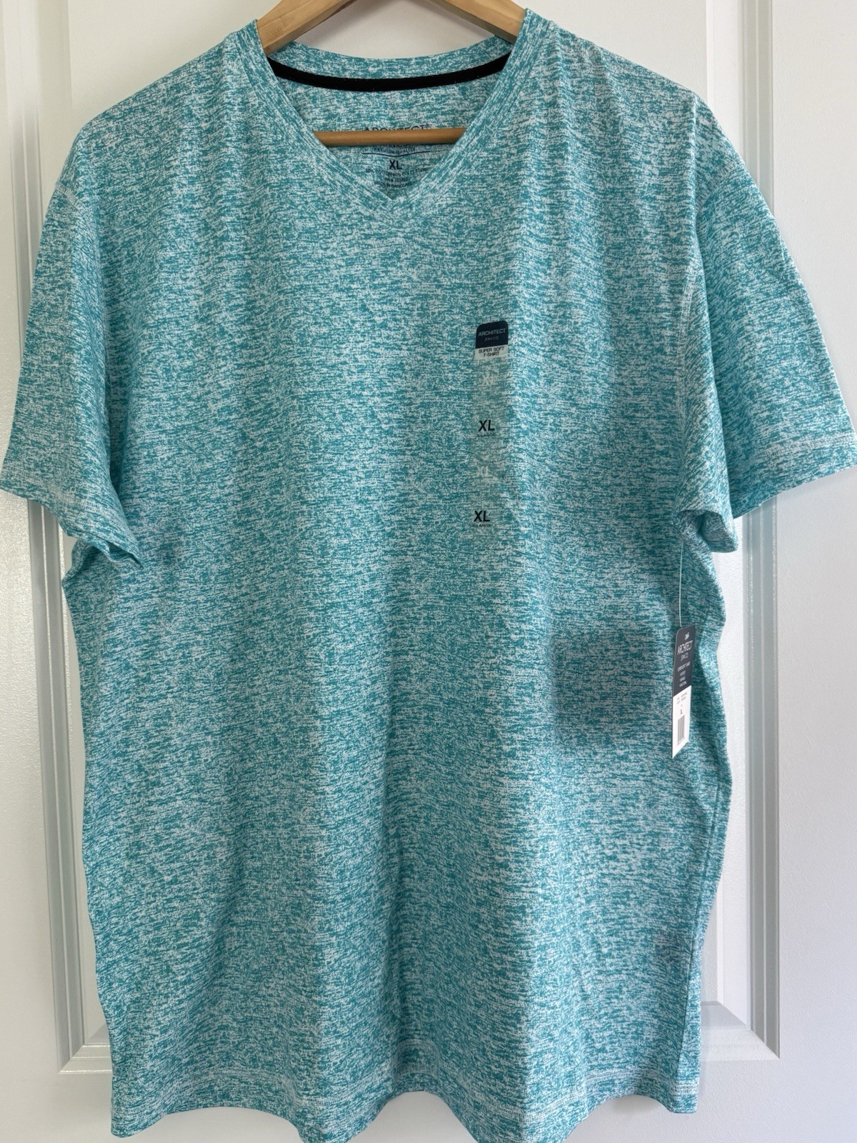 Architect Jean Co Men’s Blue & White Cotton Polyester Soft T-Shirt Size XL NWT