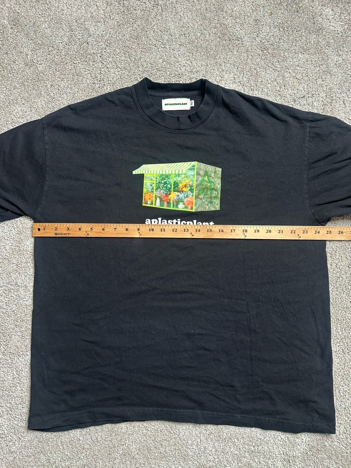 Aplasticplant Shirt Mens XL BLACK Environmentalist Green House A Plastic Plant