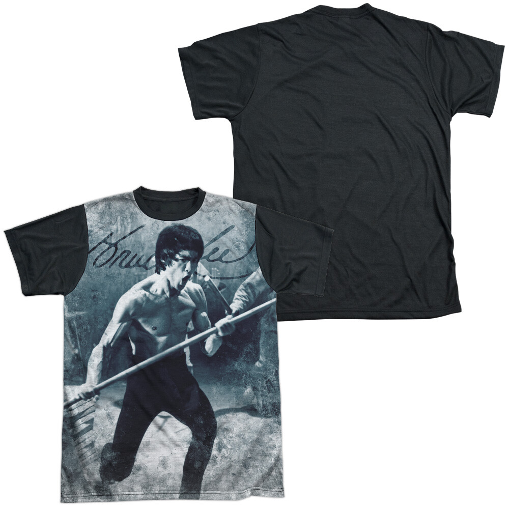 Bruce Lee Whoooaa Adult Halloween Costume T Shirt (Black Back), S-3XL