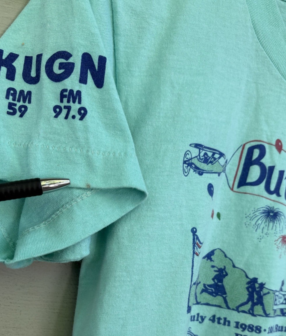 VTG 1988 Butte to Butte 10K Race Eugene Oregon Track Club T Shirt Small 80s AQUA
