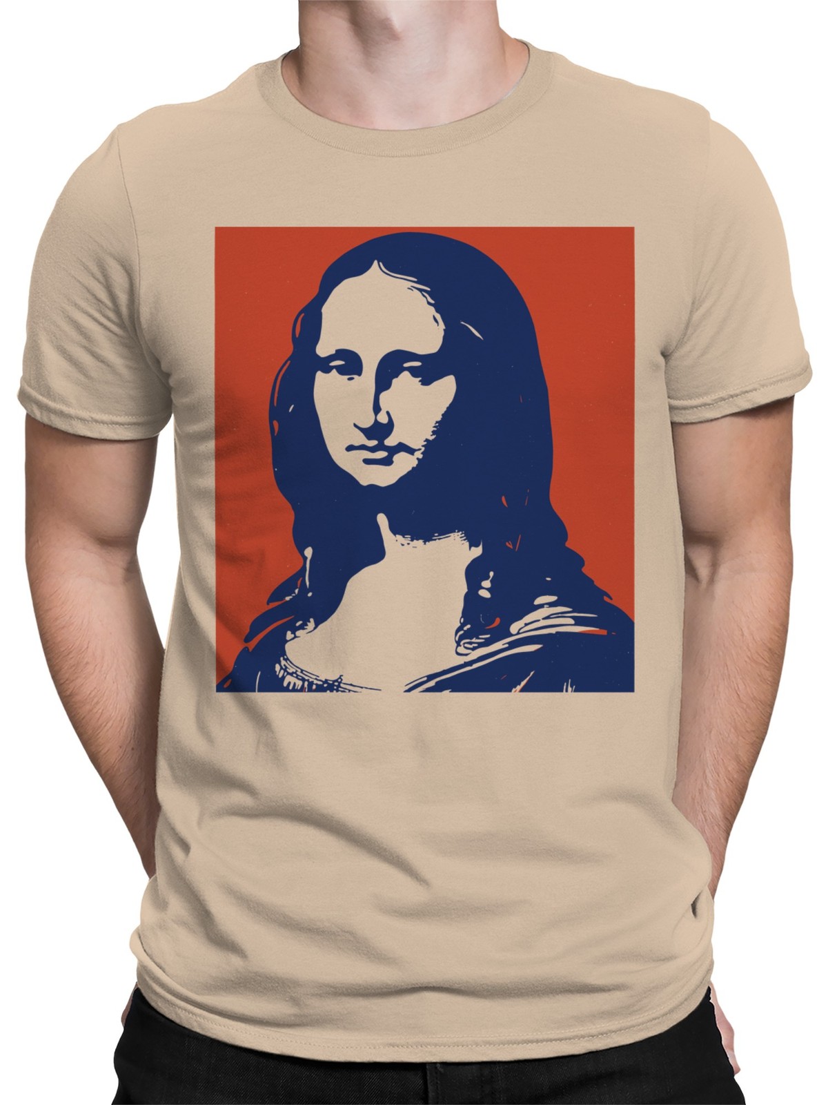 Pop Art Mona Lisa Silhouette Men’s T-shirt