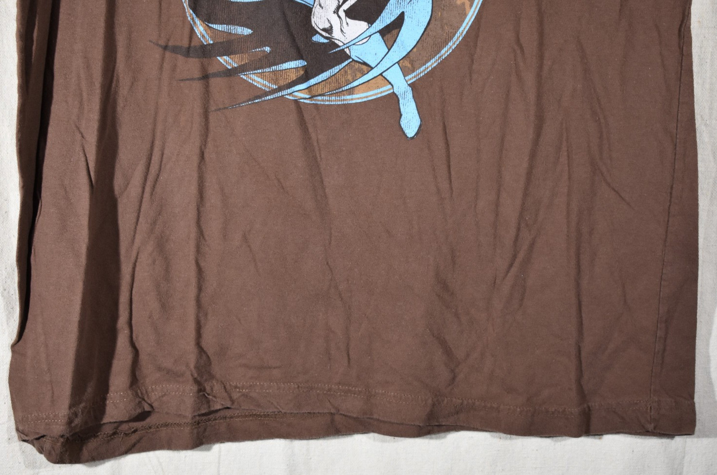 Vintage Batman Men’s T-Shirt Brown DC Comics – Blue/Gray Batman – Size XL XLarge