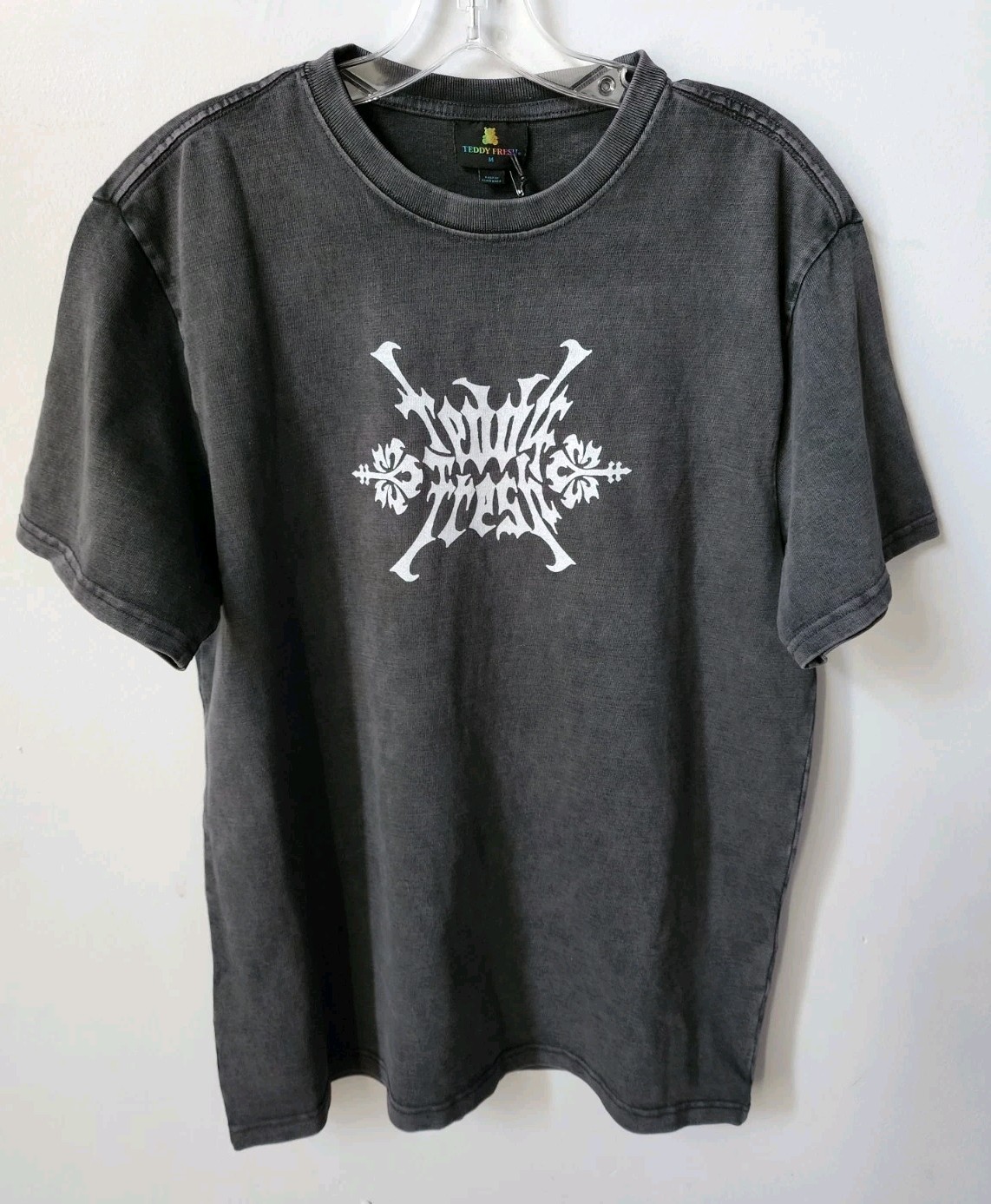 Nwt Men’s Teddy Fresh Classic Short Sleeve Tee Size Medium Black Acid Wash