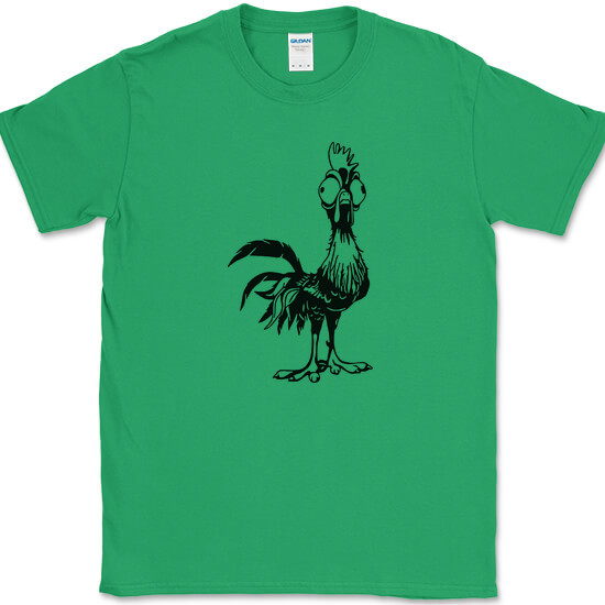 HEIHEI CHICKEN T-Shirt Funny Moana Humor Movie Novelty Tee on Gildan