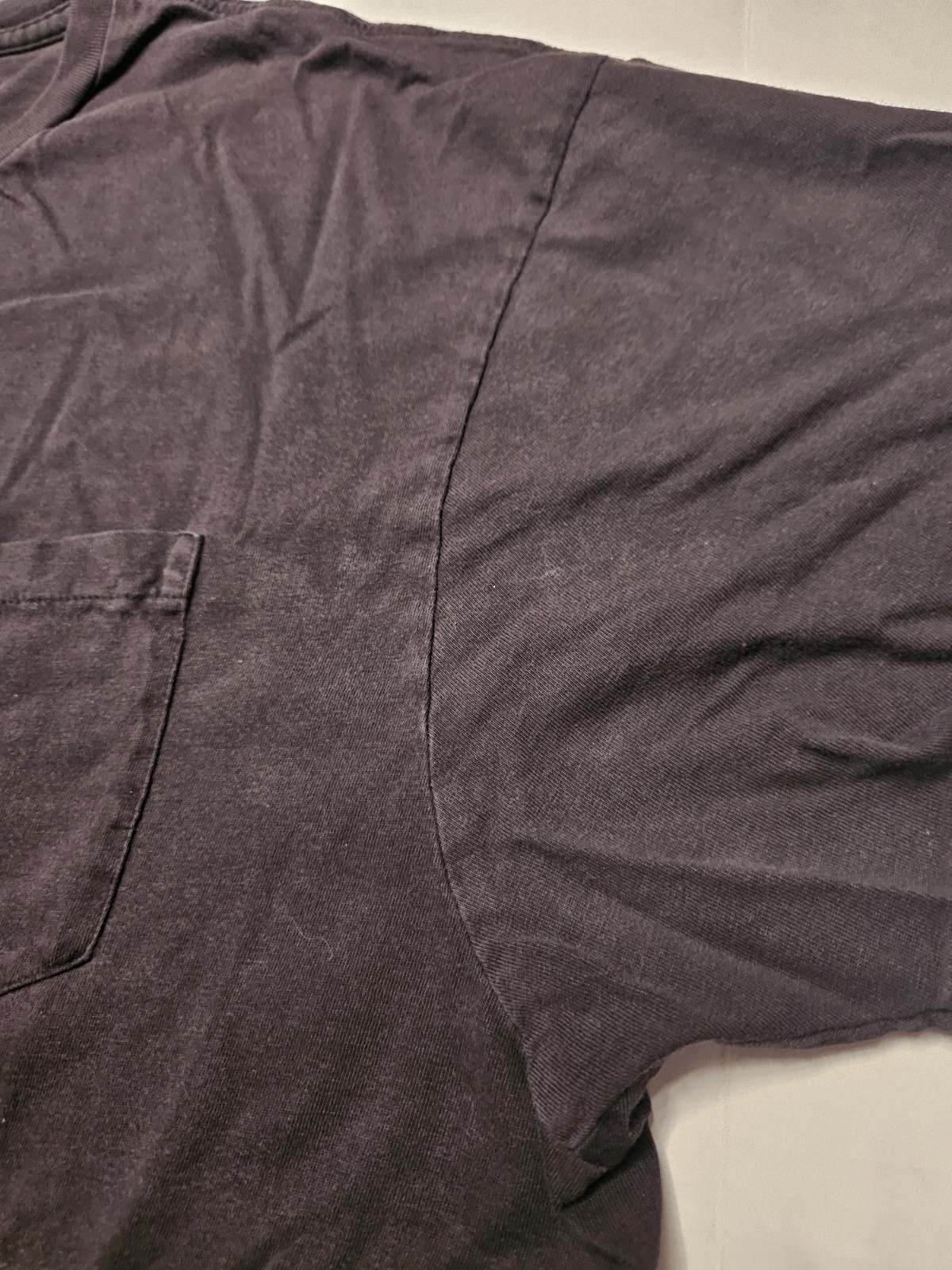 VTG 90s Polo Ralph Lauren Men Pocket T-Shirt Classic Large Black w/Red Pony Fade