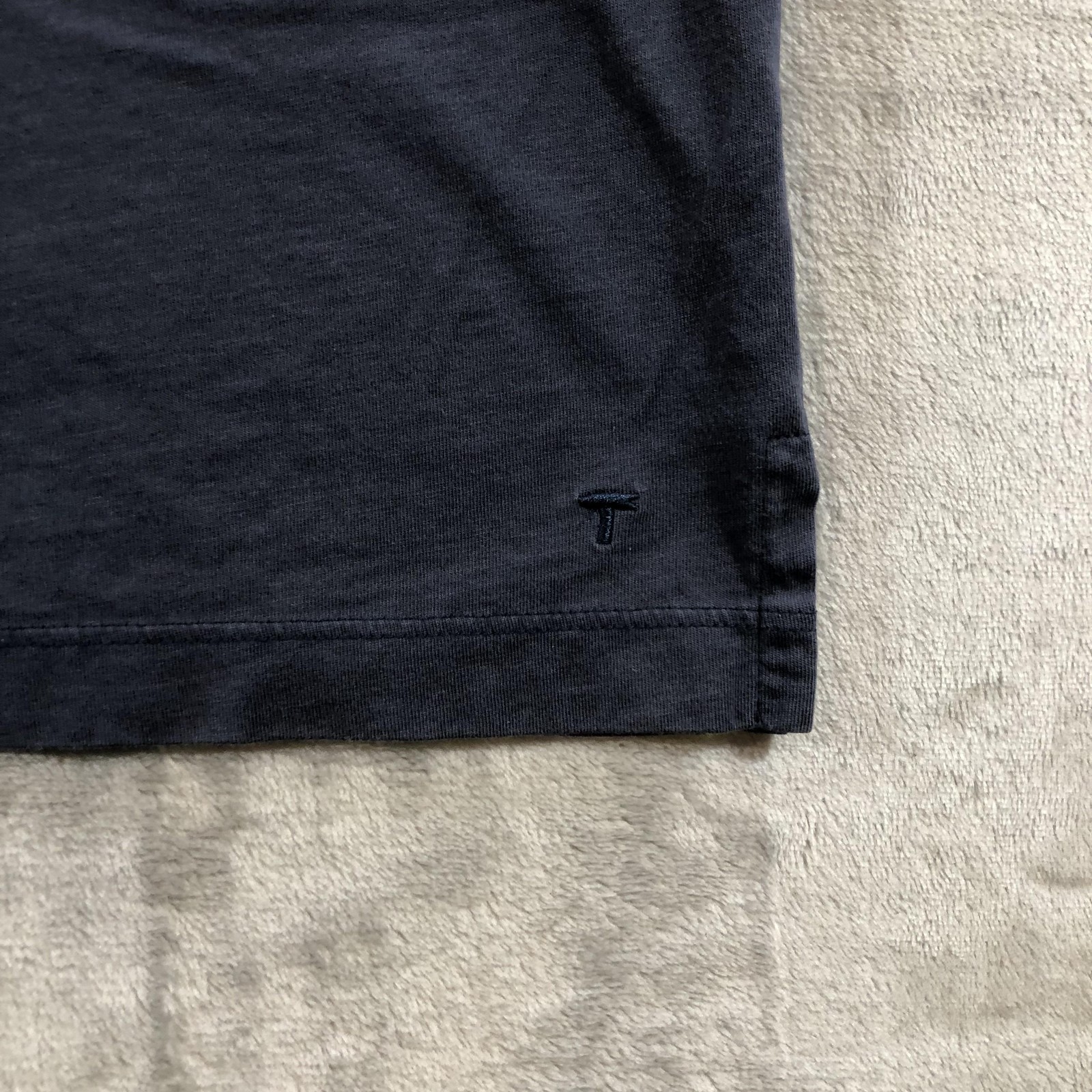 Left Coast Tee Shirt Mens XL Blue Pima Cotton Soft Crew Neck Solid Tee