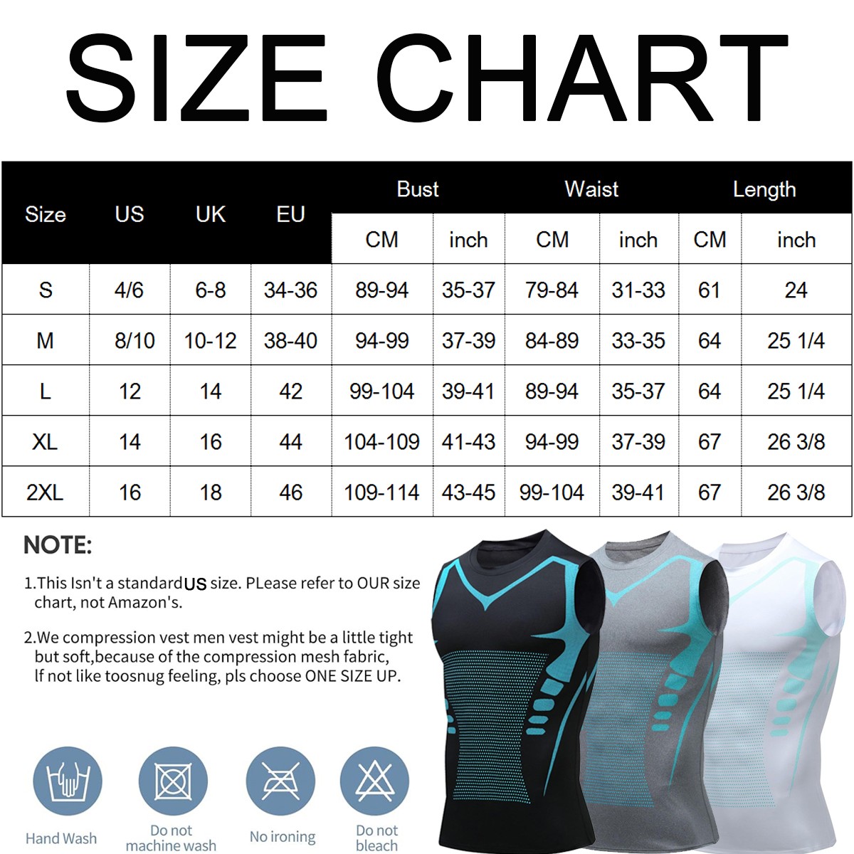 Men’s Compression Shirt Ionic Shaping Sleeveless Vest Sports Base Layer Tank Top