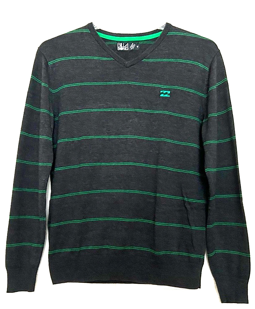 VTG BILLABONG SURF/SKATE Stripe Shirt – OLD LOGO – COTTON BLEND WASHABLE Men’s M