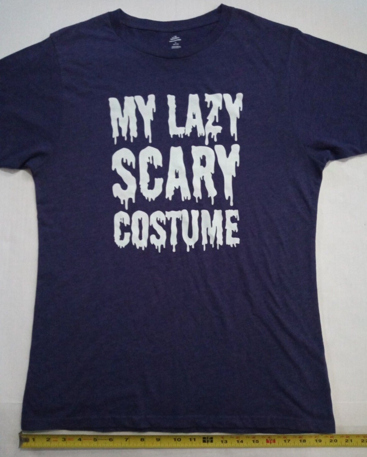 My Lazy Scary Costume Halloween Print Purple T-shirt Size M (38-40)