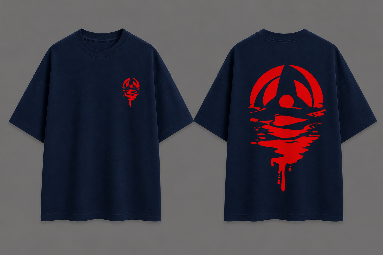 Men’s Oversized Graphic Tee Japanese Anime Style Streetwear Heavy Cotton T-Shirt