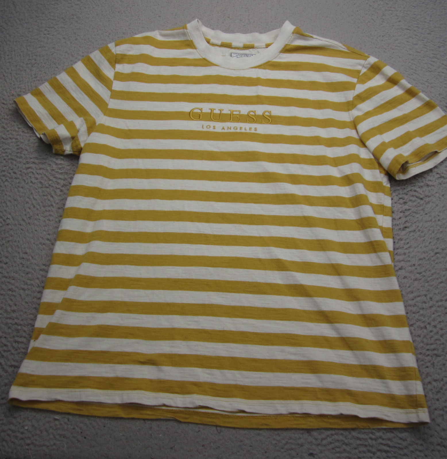 Guess Shirt Men L Yellow Los Angeles ASAP Rocky Y2K Retro Tee