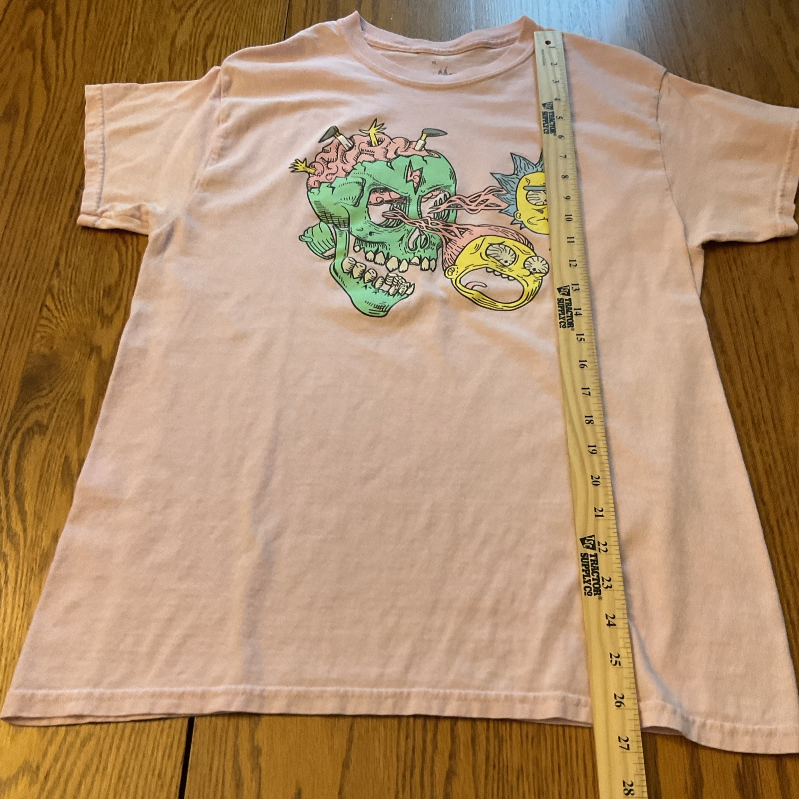 Rick & Morty Adult Swim Graphic Pink Mens Medium Short Sleeve Crew Neck Shirt