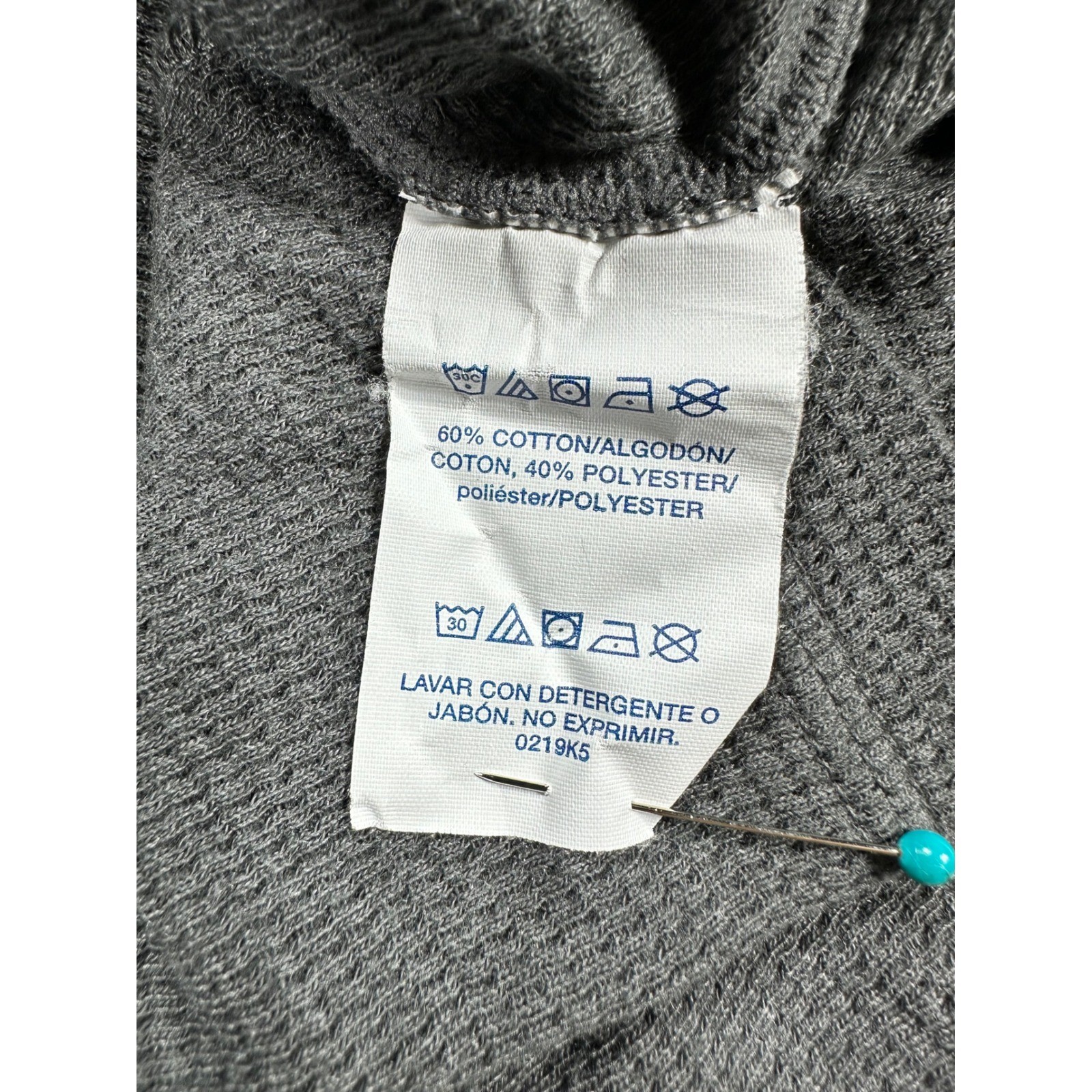 Polo Ralph Lauren Mens 2XL Charcoal Gray Waffle Knit Thermal Long Sleeve Shirt