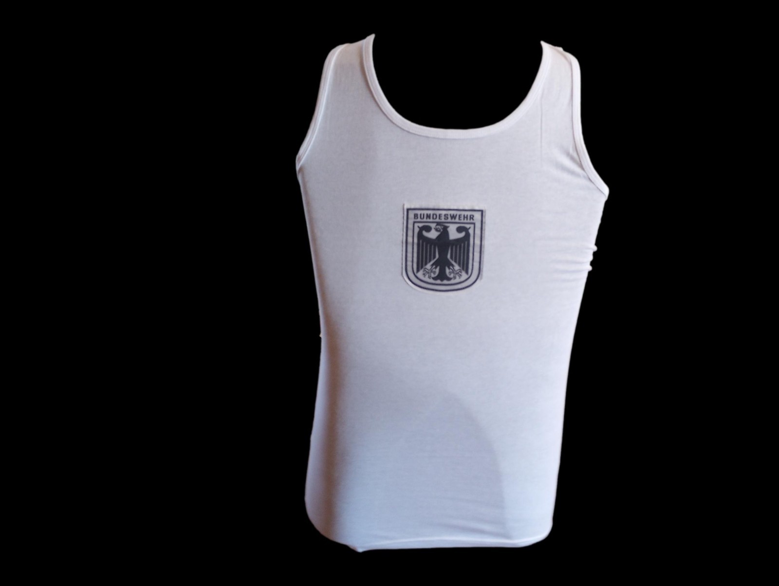 GERMAN MILITARY TANK TOP SHIRT BUNDESWEHR WHITE COTTON PHYSICAL TRAINING P.T.U