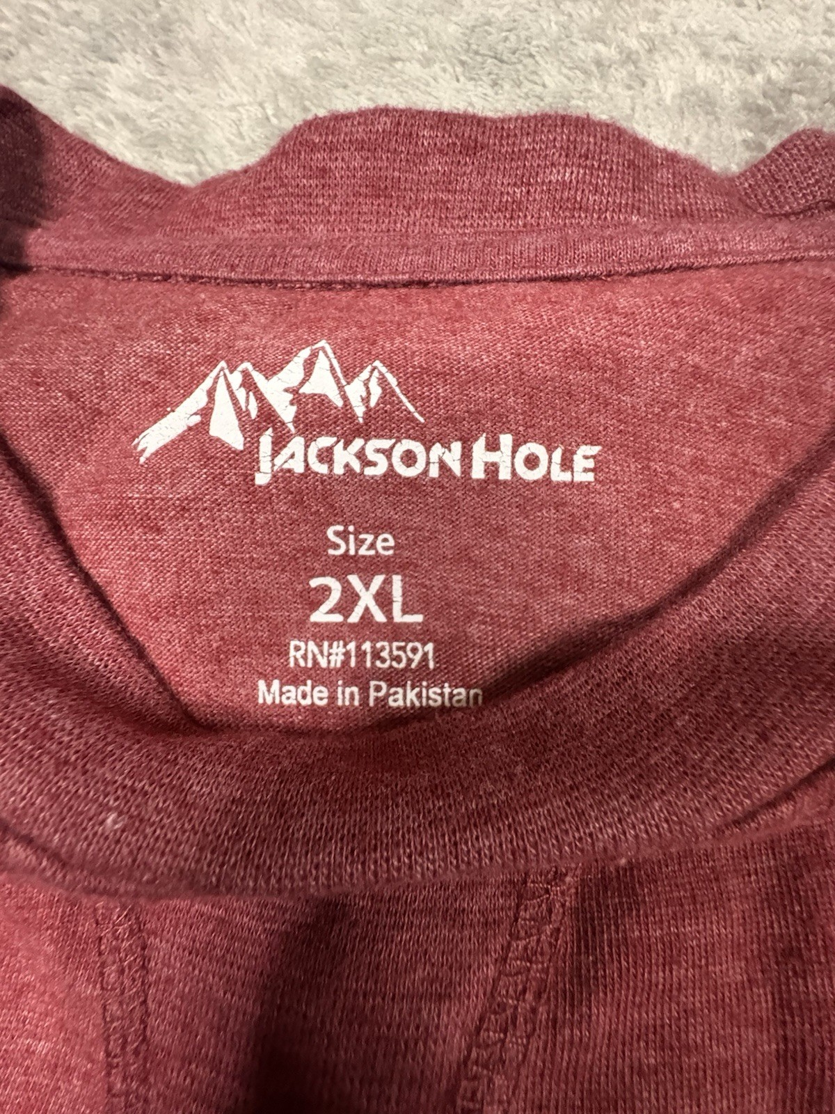 LOT OF 2 Jackson Hole Men’s 2XL Blue & Red LS Crewneck Shirts SEE DESCRIPTION
