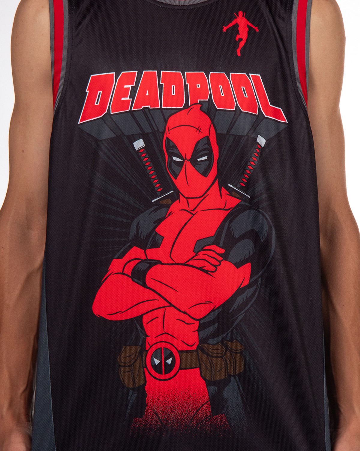 Marvel Deadpool Basketball Jersey Men’s Dead Baller Athletic Gym Tank Top