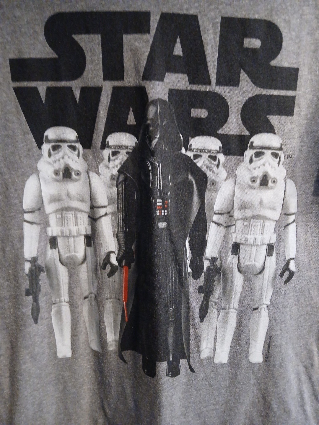 Gray Star Wars Darth Vader Storm Troopers Mens Shirt Size Small