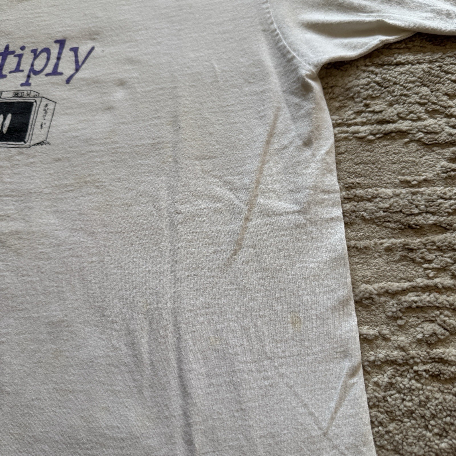 Vintage 90s Tech promo Be Fruitful Multiply Request Television TV Mens XL USA