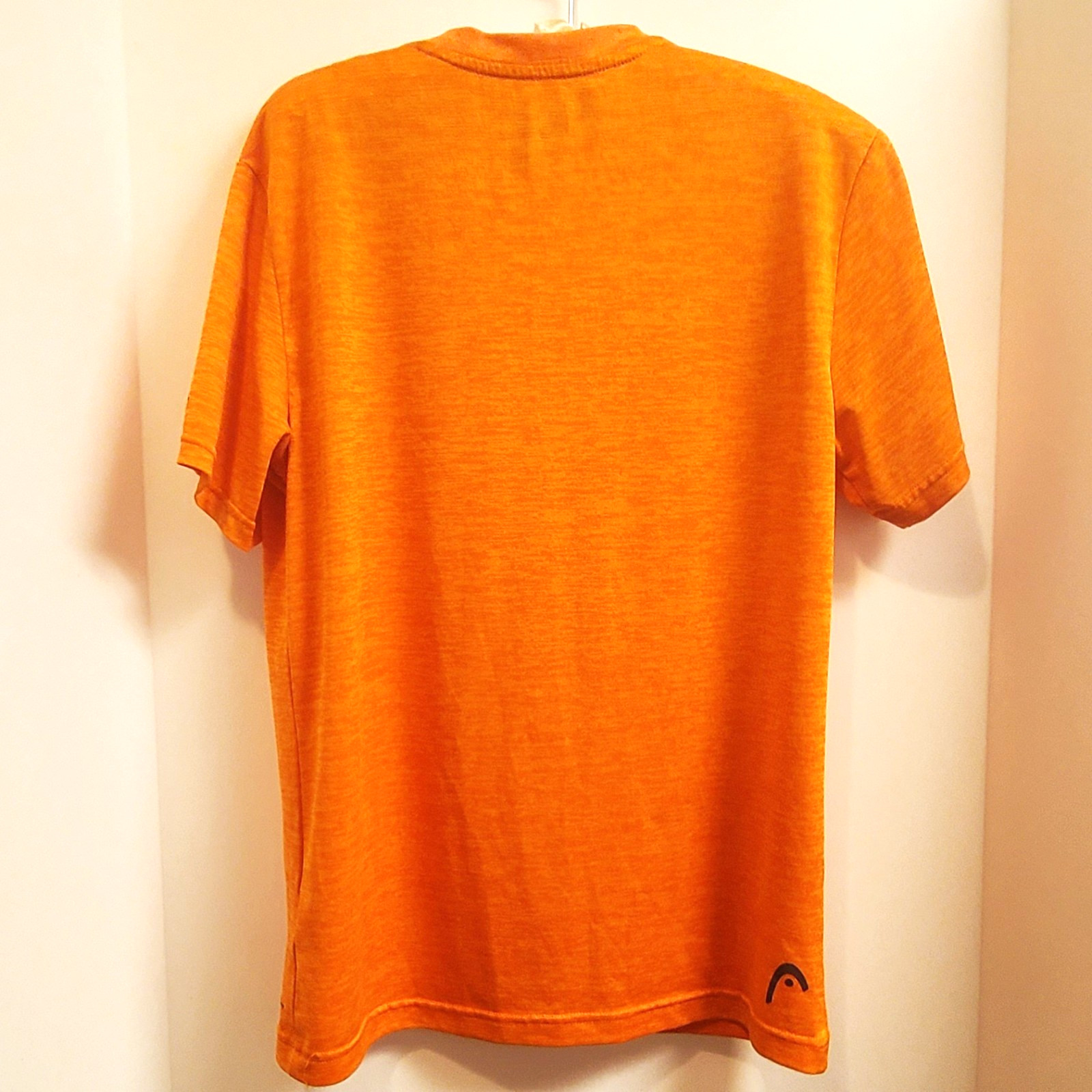 HEAD HYPERTEK Digital Print Orange V-Neck Short Sleeve Athletic T-Shirt *SMALL