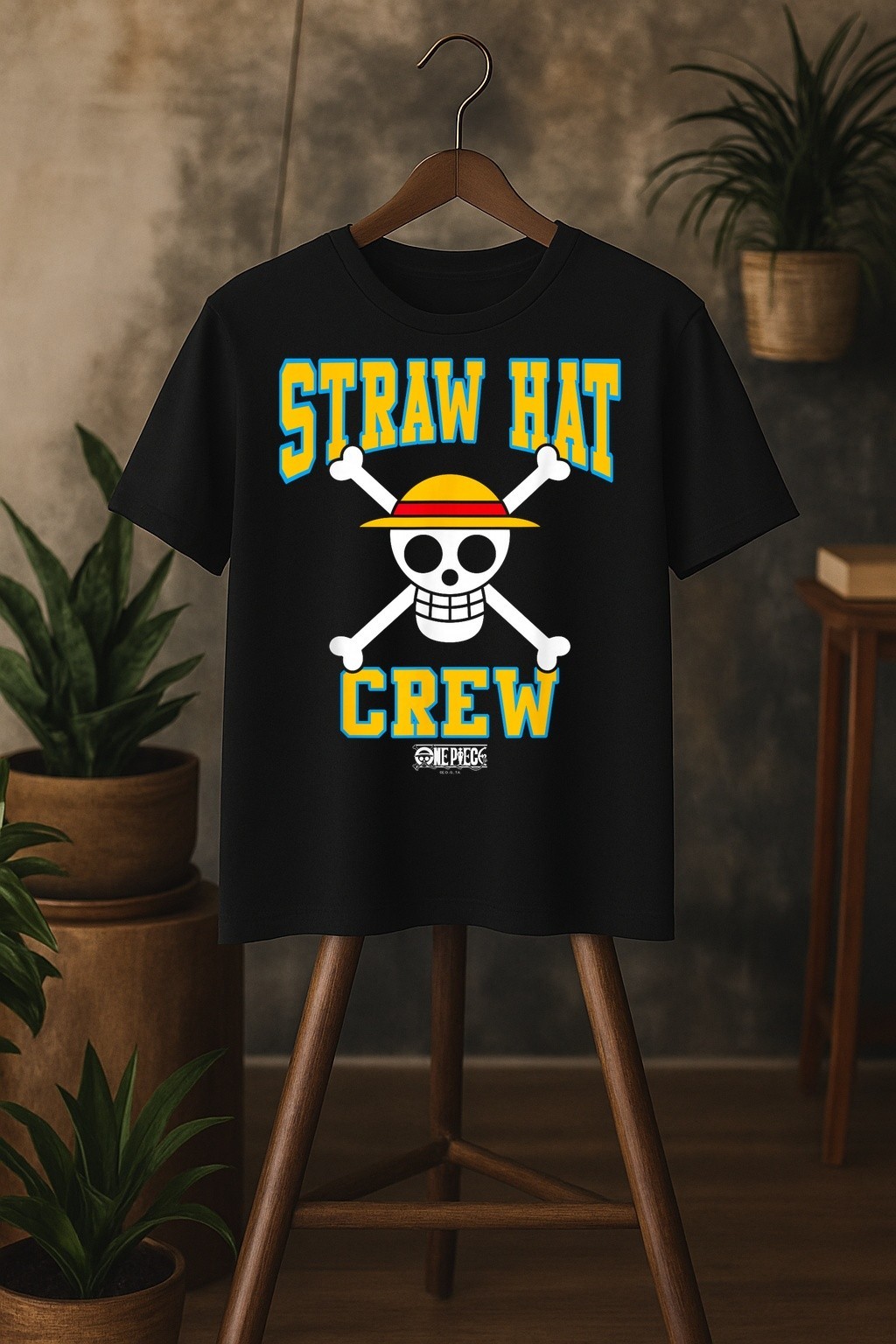 One Piece Anime Straw Hat Crew Athletic Type Jolly Rogers T-Shirt