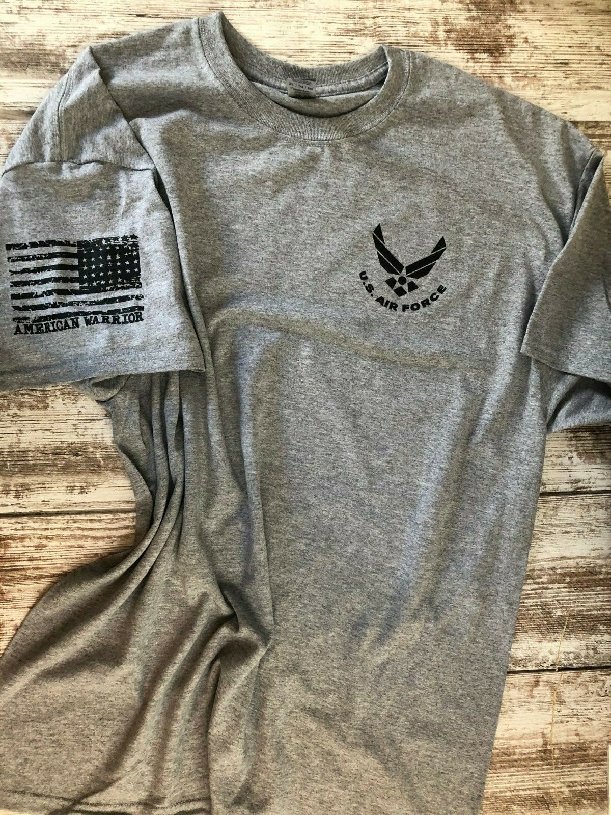 Air Force Military T-shirt With DD-214 Alumni USAF Chest Logo 190G