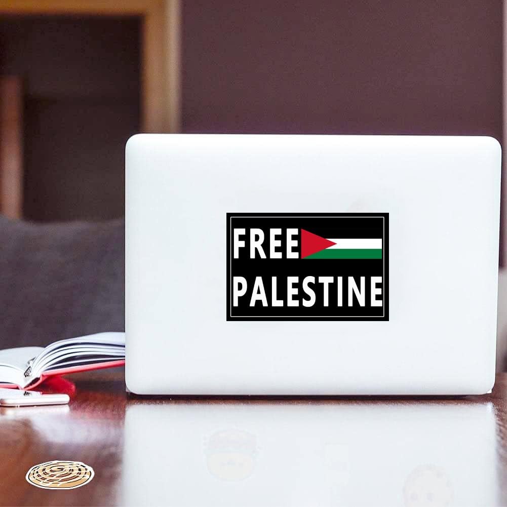 10 Pack Free Palestine Gaza Flag Arabic Freedom for Palestinians Stand Black