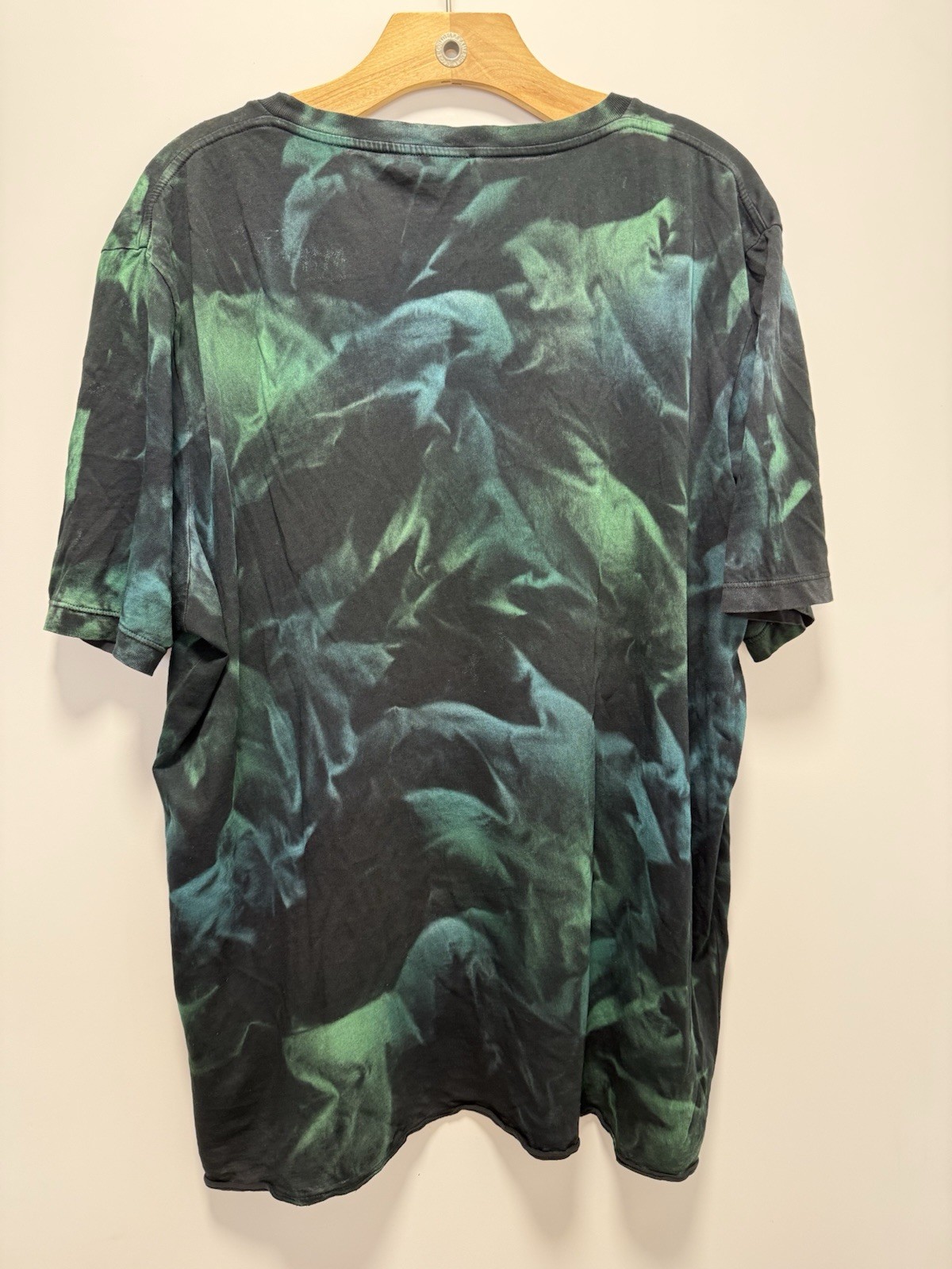 SAINT LAURENT Paris Tie Dye T-Shirt Tee Rive Gauche Archive Logo Black XXL $550