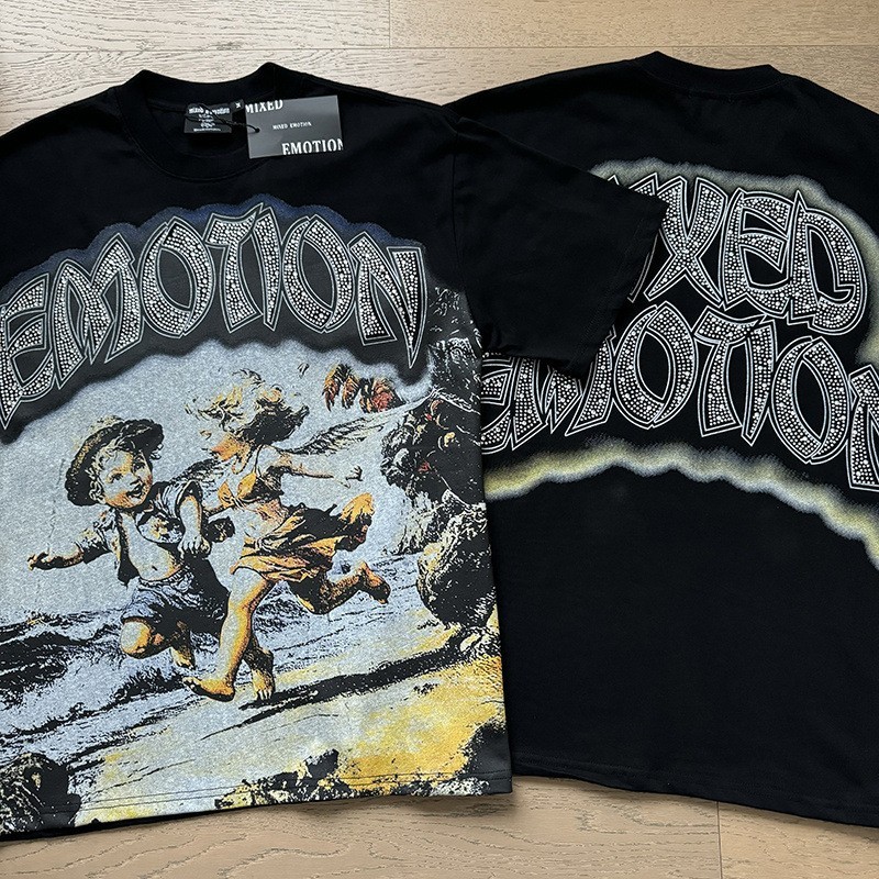 MIXED EMOTION Cotton Loose-Tee Shirt