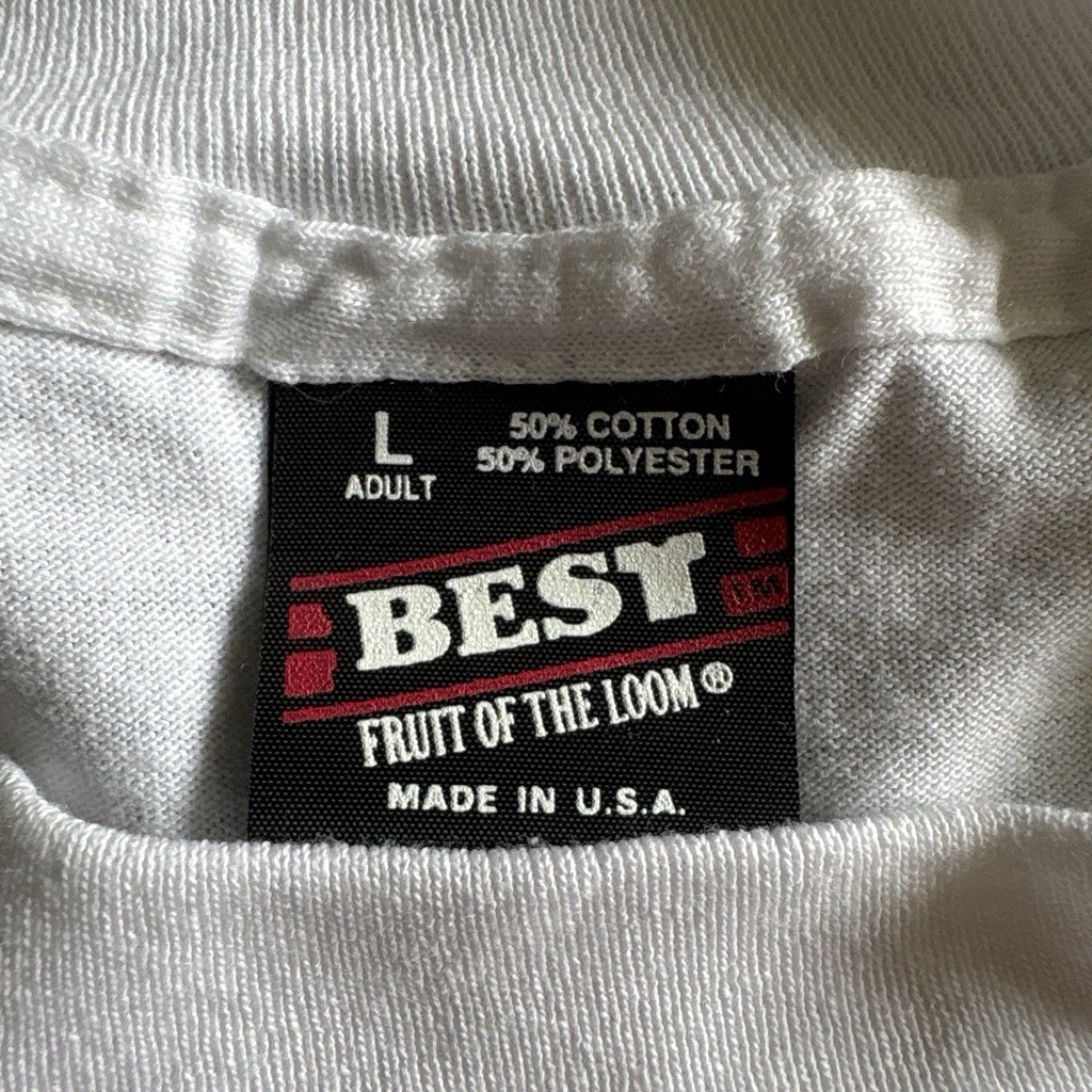 90s Fruit of the Loom Zeus Greek Gods Graphic Print White Crew Neck T-Shirt L
