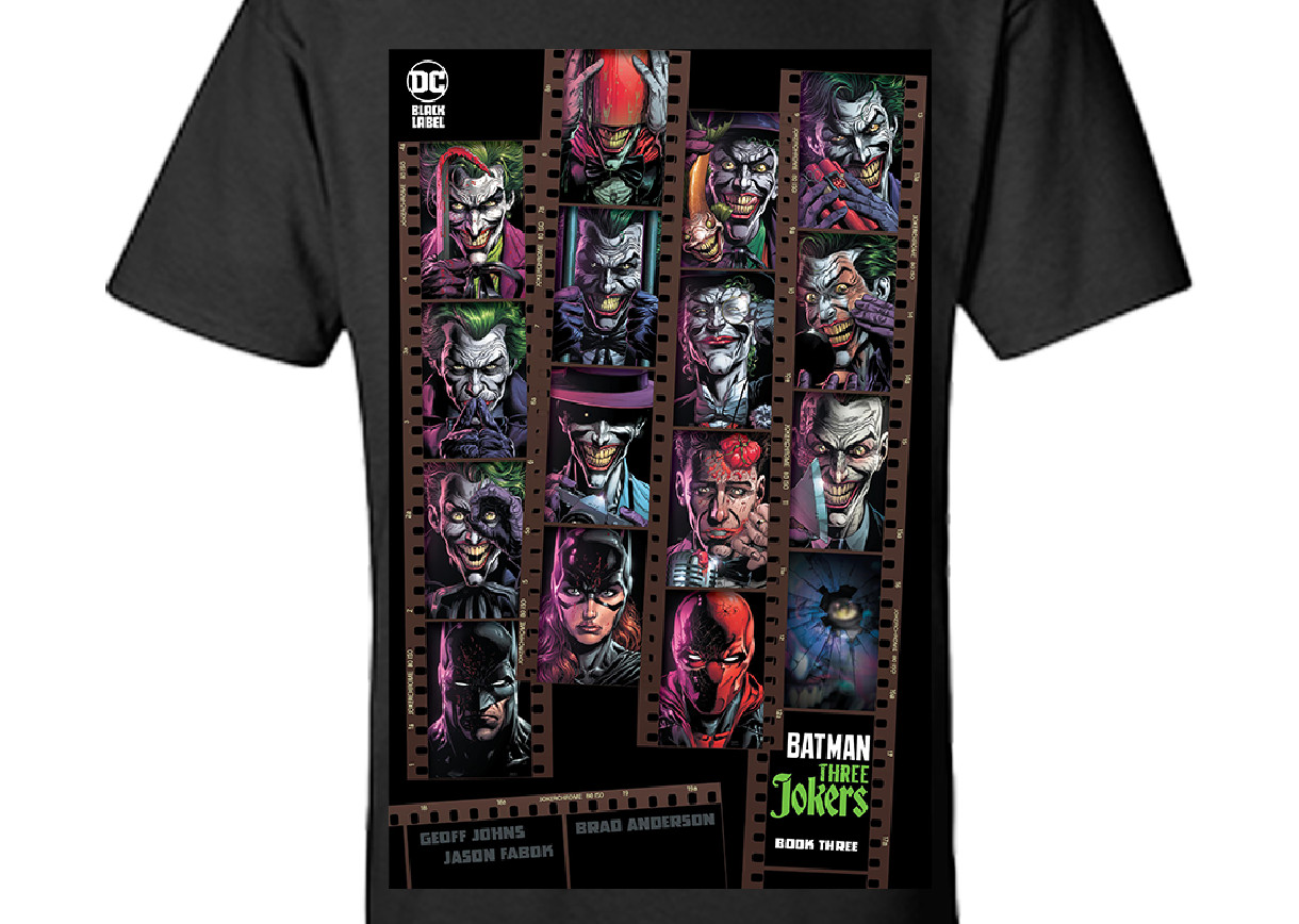 Joker T Shirt Batman 3 Jokers Premium Comic Cover Art Shirt Graphic Tee S-XXXL