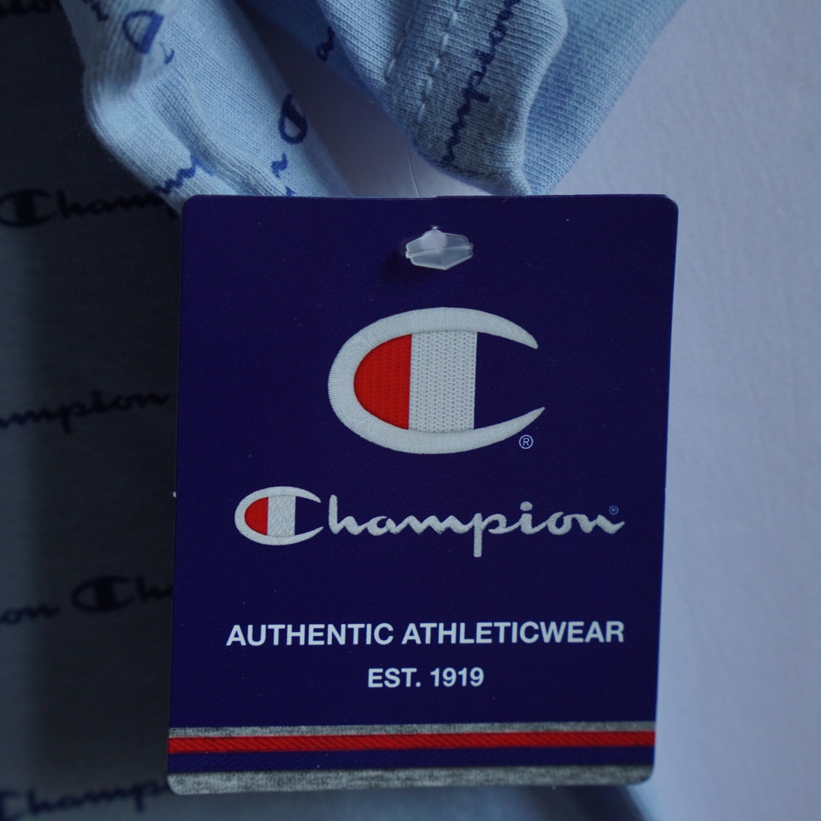 Champion Men’s Blue Sportstyle Logo Cotton T-Shirt