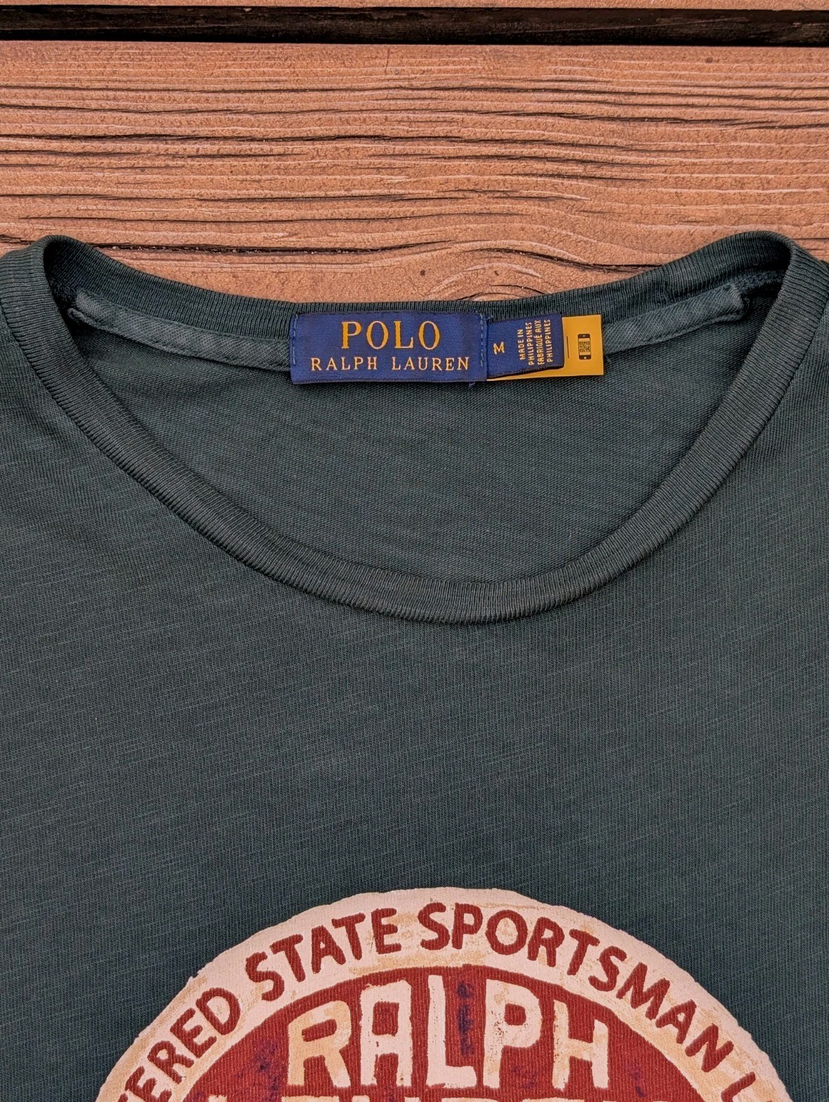 Polo Ralph Lauren State Sportsman License Grizzly Bear Tee Size M WORN ONCE