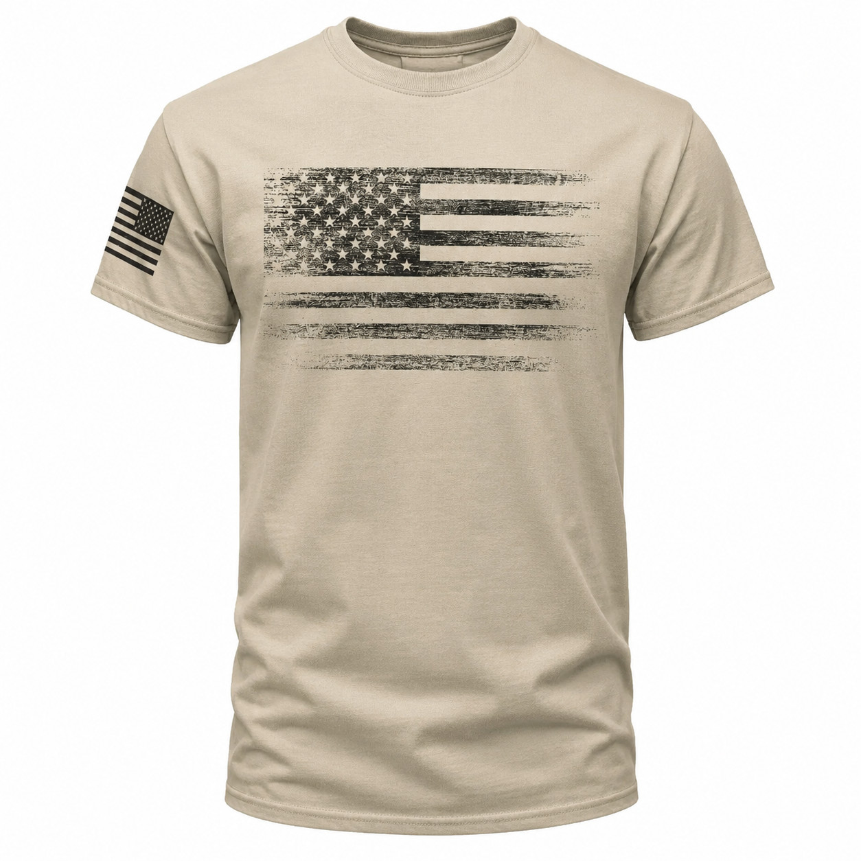 USA Distressed Flag T-Shirt Patriotic American Flag Graphic Tee Men’s S-5XL