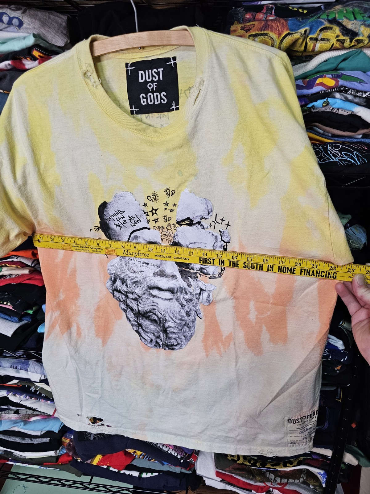 Dust OF Gods Mens XL Rare Graphic Design 1 Of 1 Distressed Tee Shirt Designer