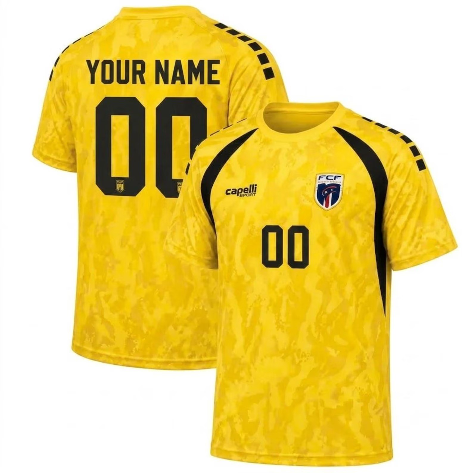 Custom Cape Verde Shirt, Personalized Soccer Polo, Yellow Football Jersey