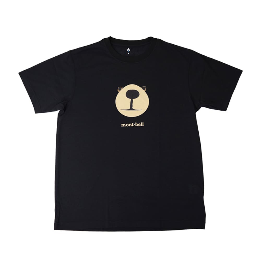 Montbell T-shirt XS or S or M or L or XL sizes black, unisex UV protection
