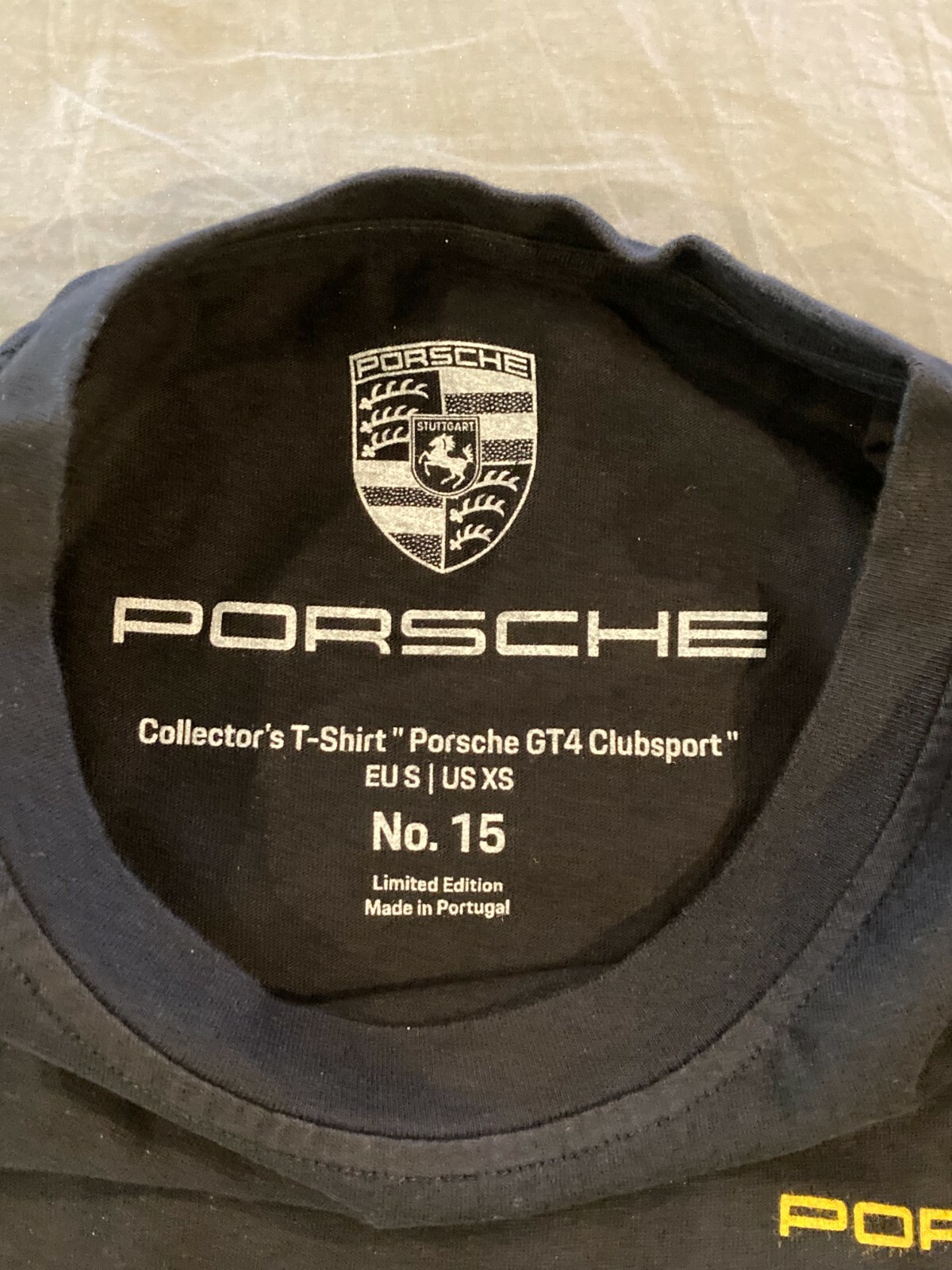 PORSCHE SELECTION’S GT4 CLUBSPORT T-SHIRT W/COLLECTORS TIN NO. 15. ALL SIZES!!