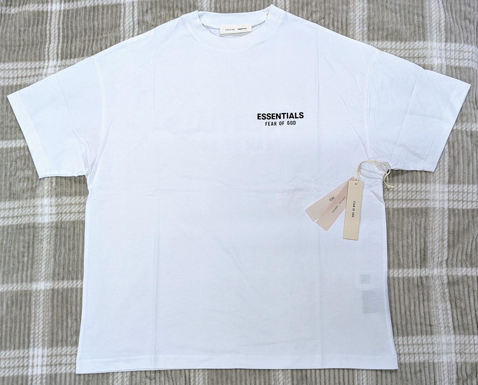 Fear of God Essentials Classic Tee ‘Bright White’ XS Size Oversized T-Shirt SS25