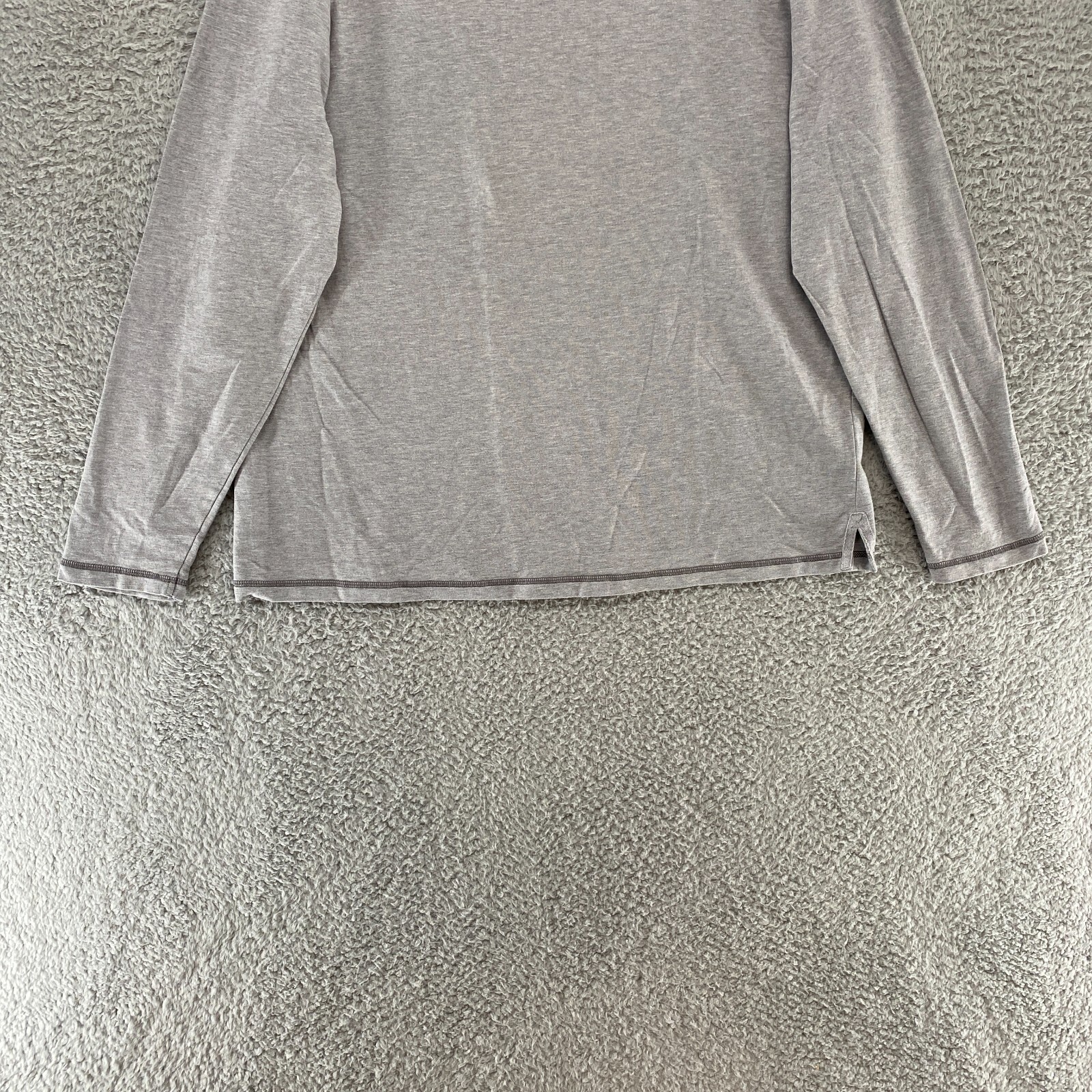 Coolibar Long Sleeve Shirt Mens Large Bamboo UPF 50 Gray Stretch Everyday