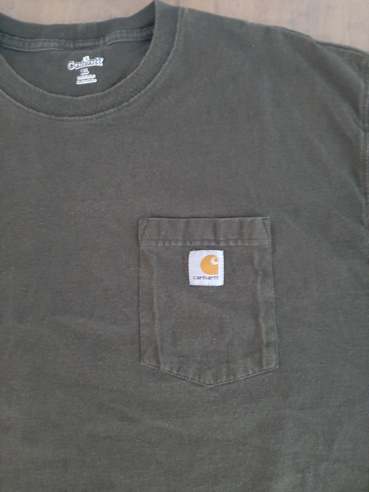 XL Carhartt K87 OLV Crewneck Pocket T-Shirt