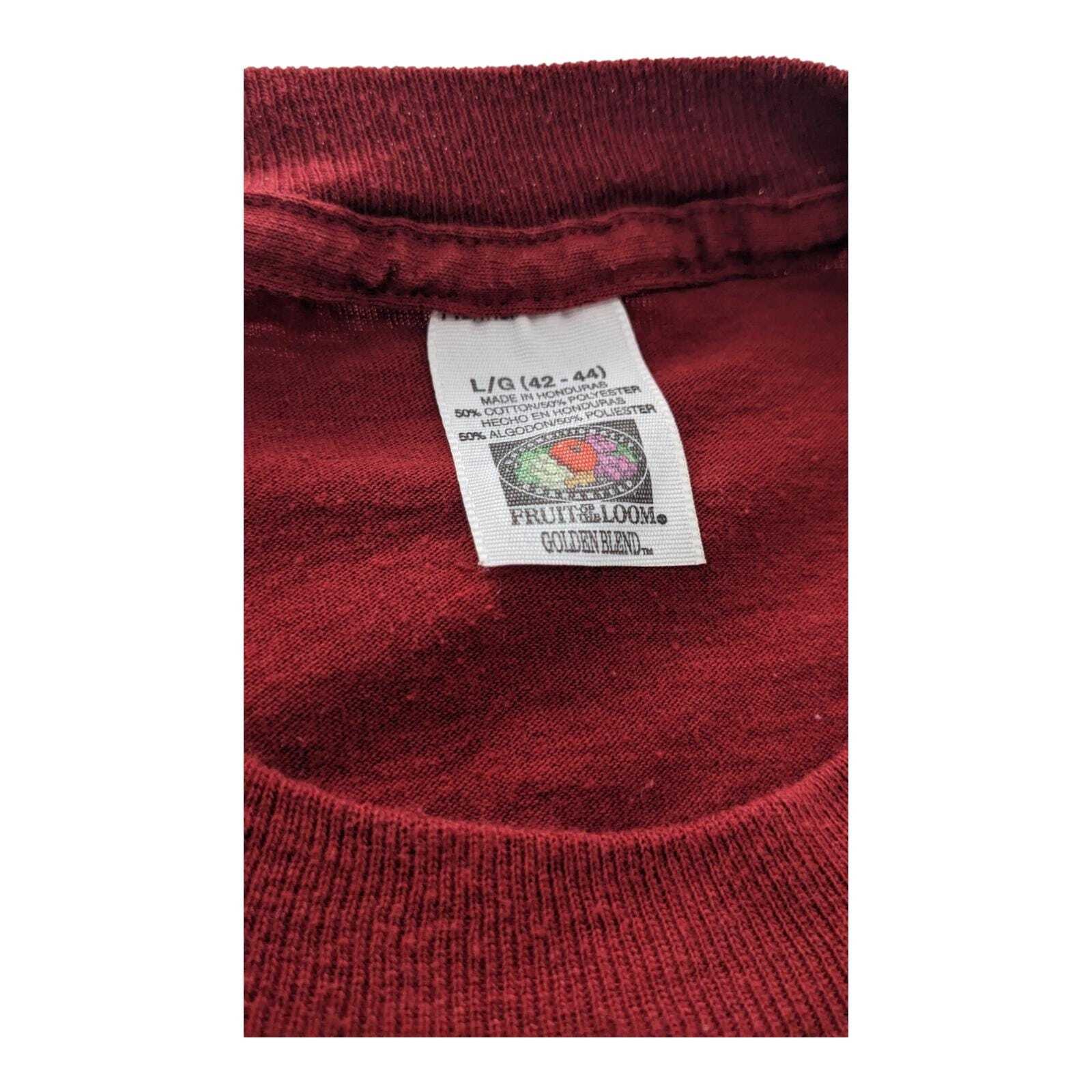 Fruit Of The Loom Golden Blend Vintage Blank Blue Pocket T Shirt Large 42-44