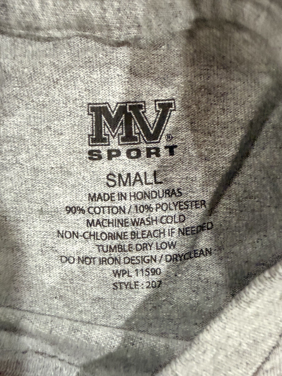 USMC “U.S. MARINES” Ash Gray T-Shirt – Size S / SMALL – by MV Sport – NWT!