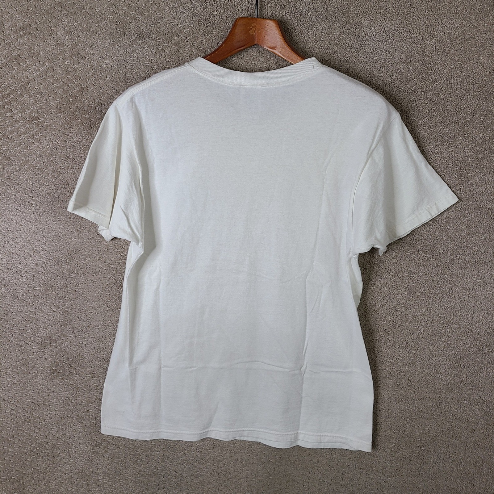 Fruit Of The Loom Shirt Men L White Myrtle Beach Graphic Tee Cotton Short Sleeve