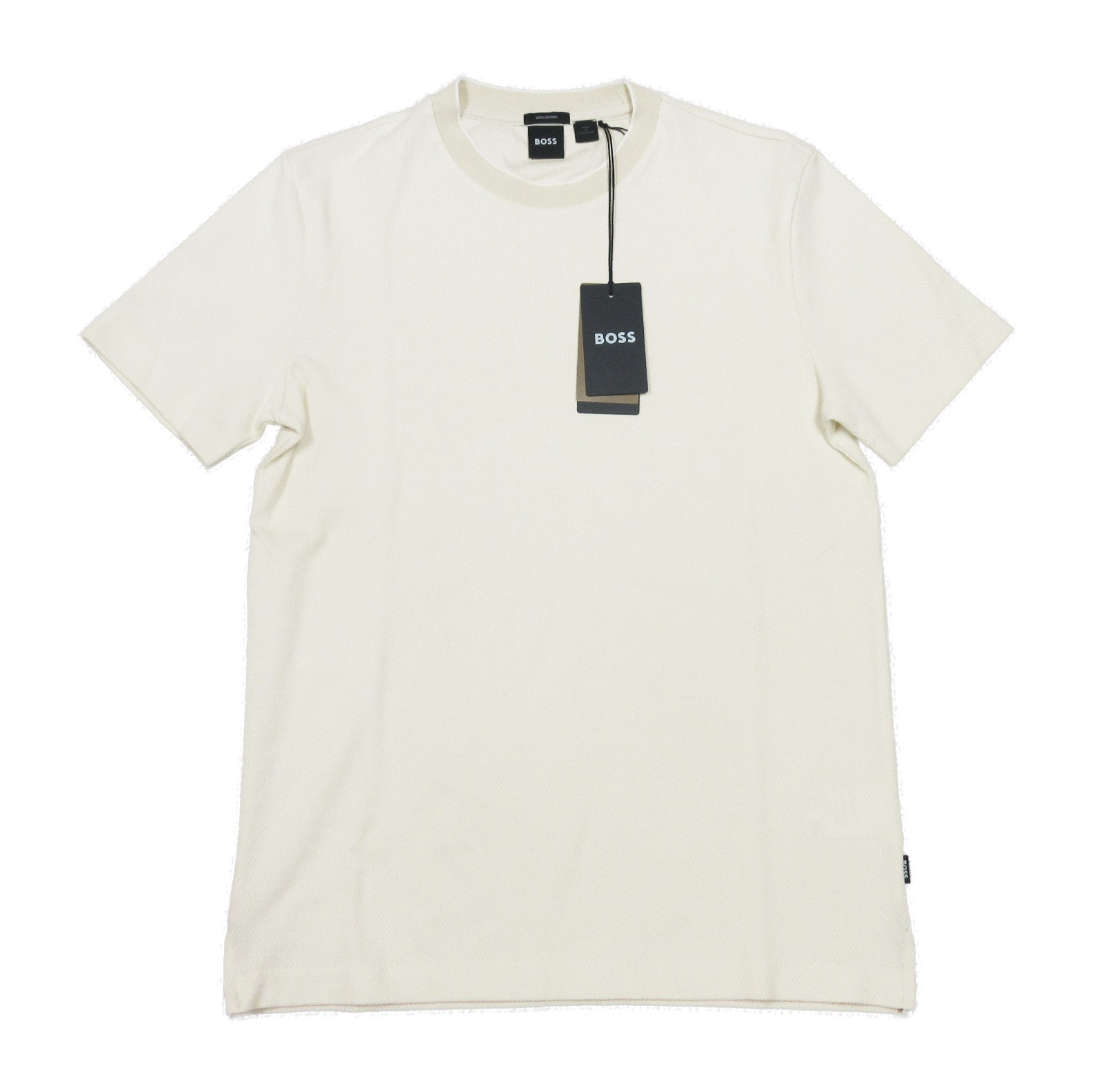 Boss Hugo Boss Beige H-Thompson Textured Pattern Cotton Short Sleeve T-Shirt 2XL
