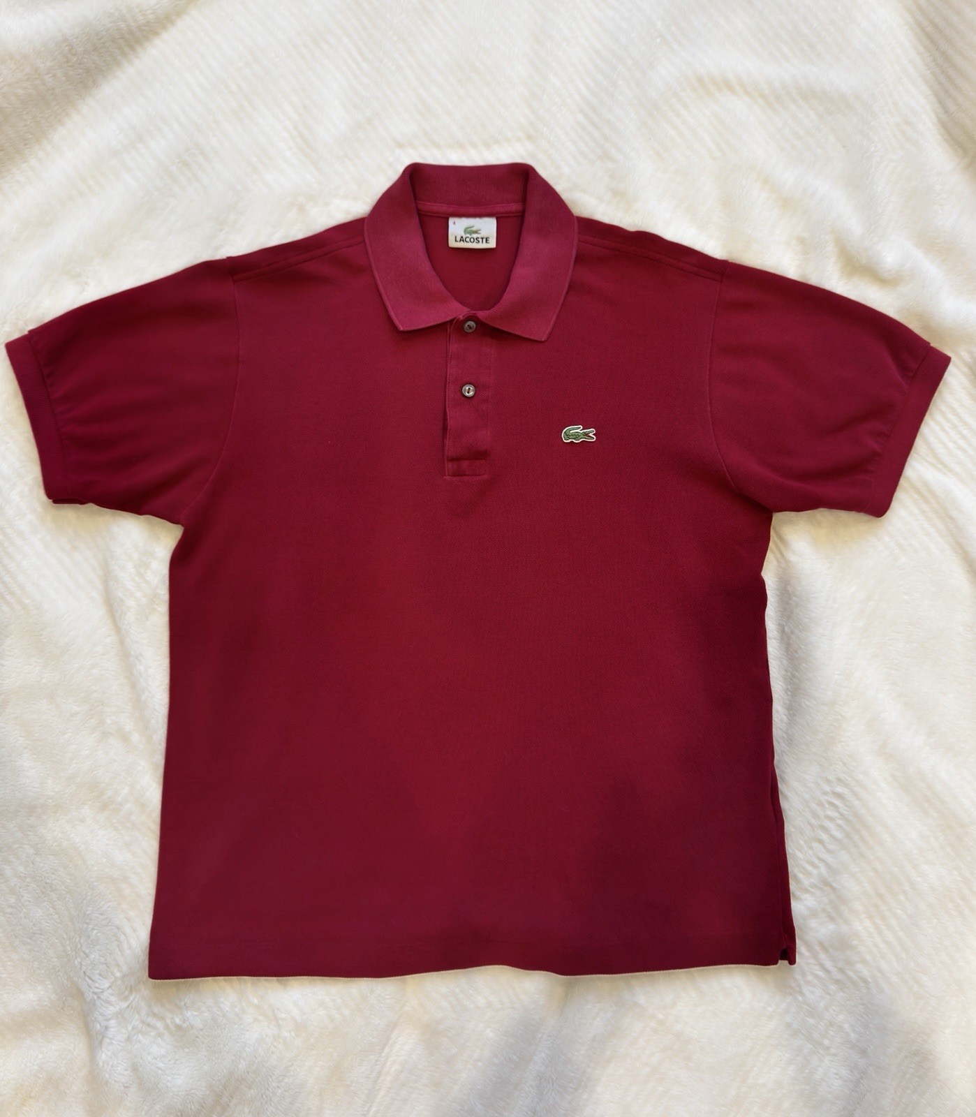 Lacoste Men’s Classic Polo Shirt 100% Cotton Short Sleeve Size 4 Classic Logo