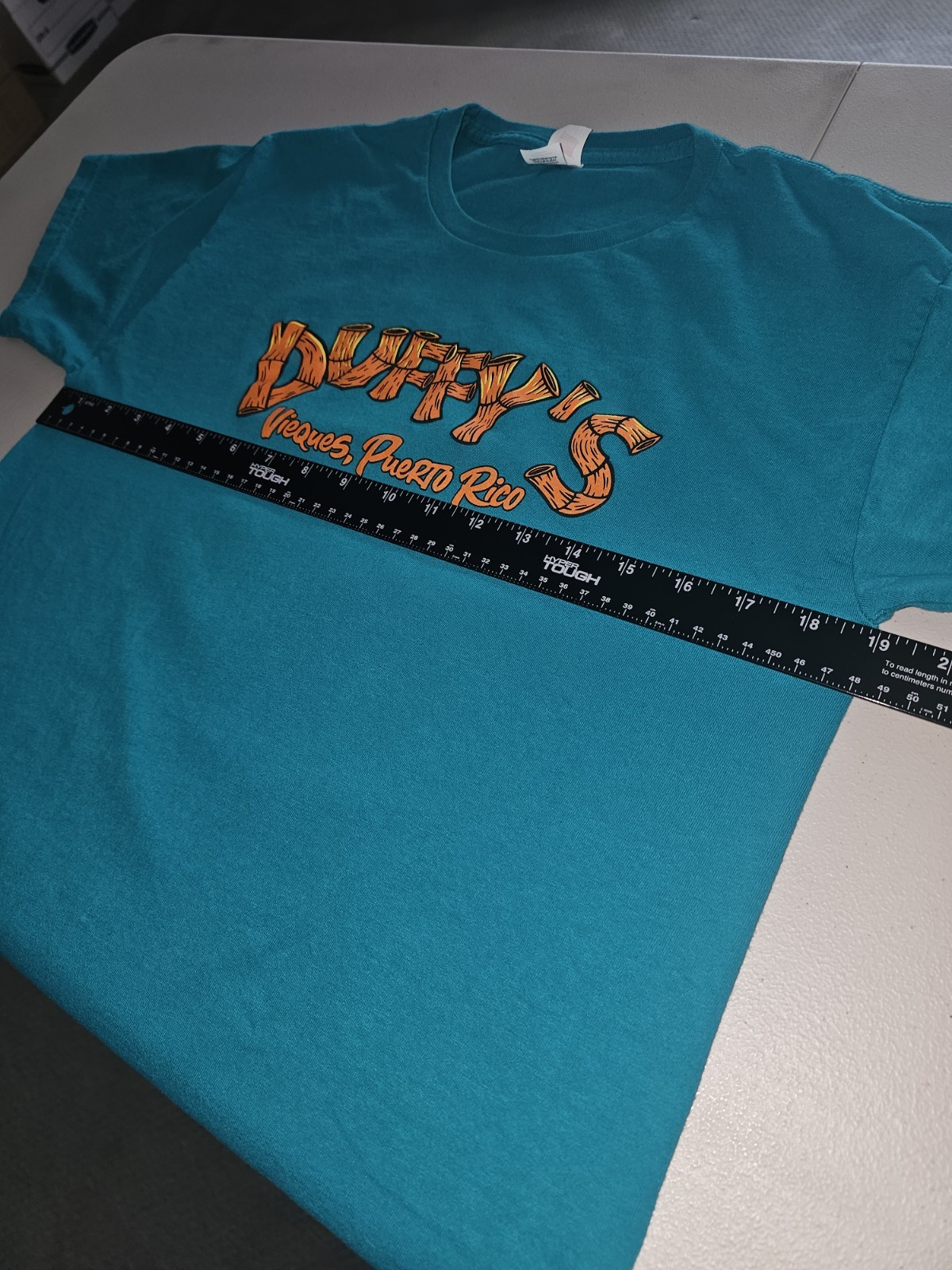 Duffys Vieques Puerto Rico Medium Mens Blue Double-sided Graphic Logo Tshirt