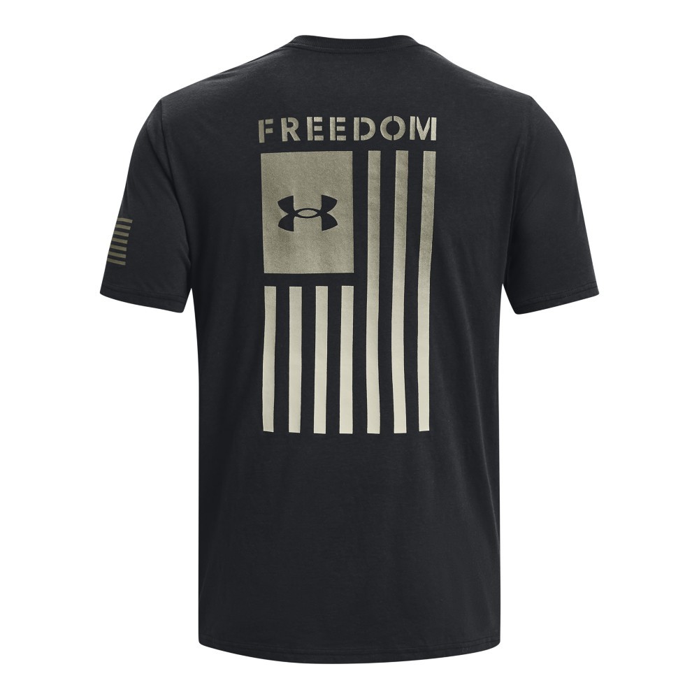 Under Armour 1377056 Men’s UA Freedom Flag Gradient T-Shirt, Black, Small