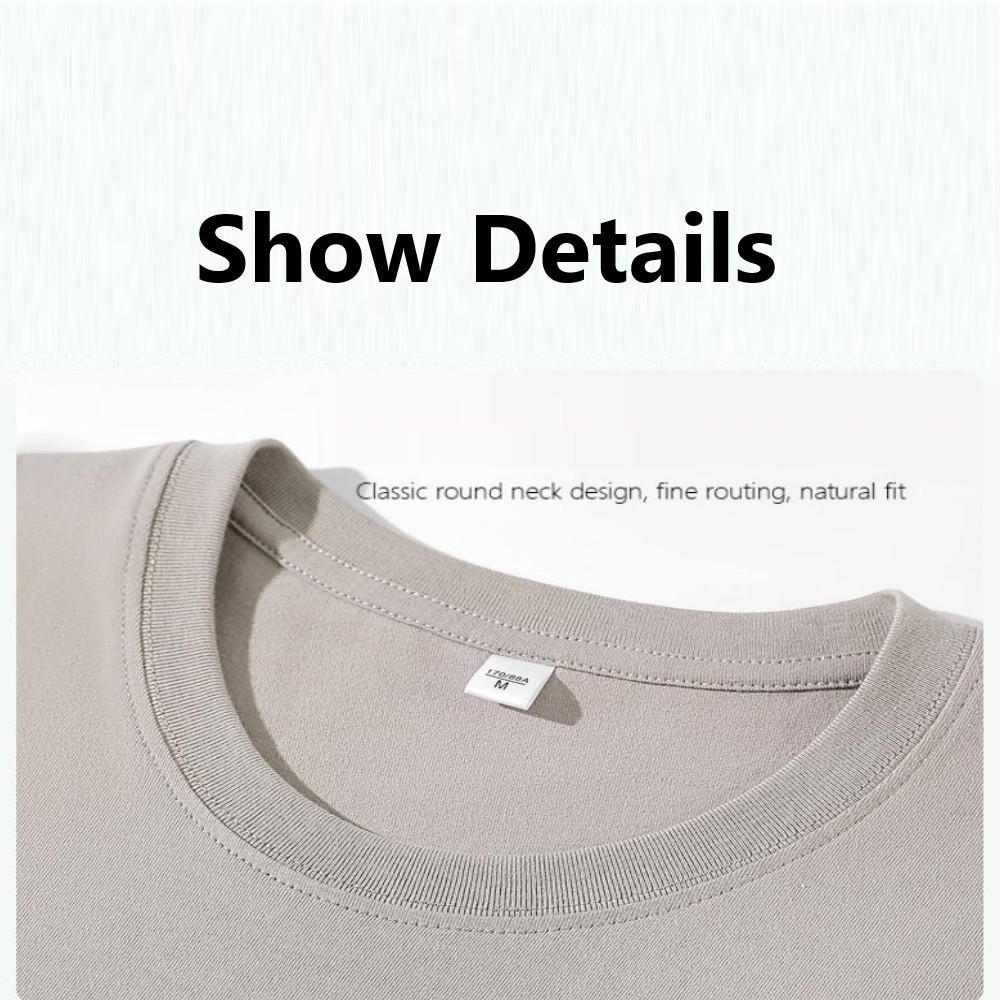 6 PCS Men’s Loose Fit Oversized Heavyweight Cotton T-Shirt Short Sleeve (S-3XL)