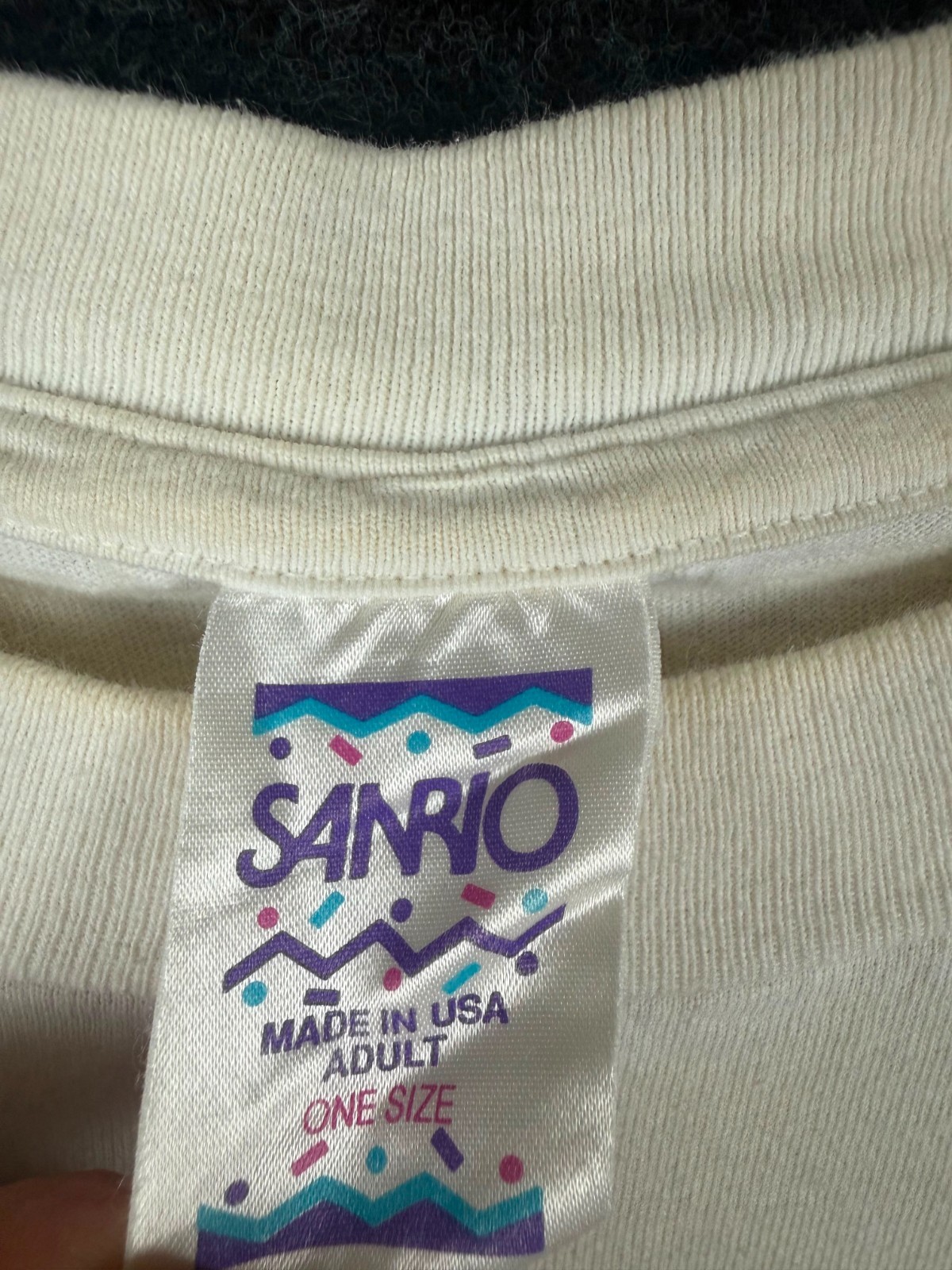 Vintage 1994 Sanrio Ahiru No Pekkle T Shirt Made USA One Size White AOP 90s