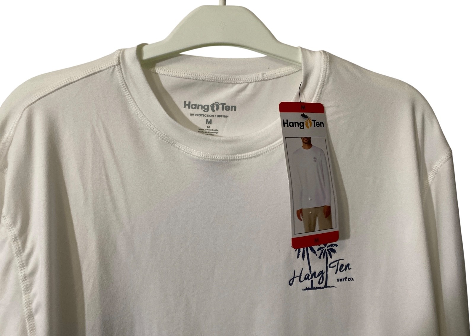 New Hang Ten Men’s Long Sleeve Sun Tee, UPF 50+, Quick-dry fabric, Lightweight